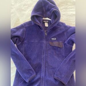 Patagonia purple fleece zip up jacket L